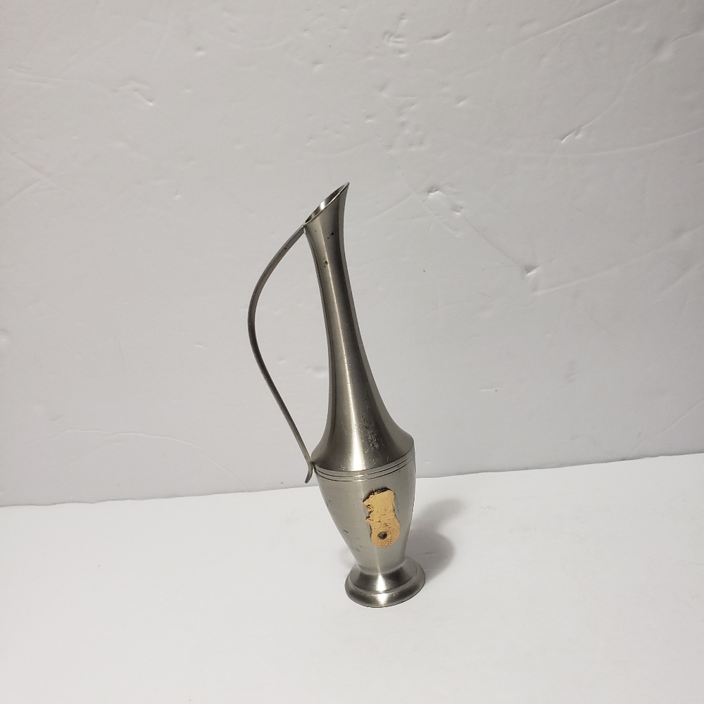 Vintage DRAGON PEWTER Unique Flower Bud Vase